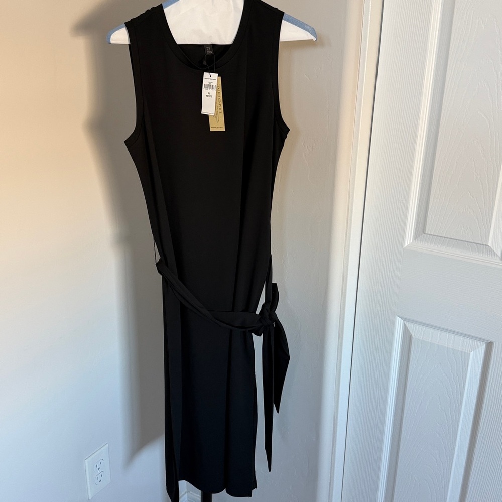Banana Republic Factory- Black belted Sleeveless Dress
